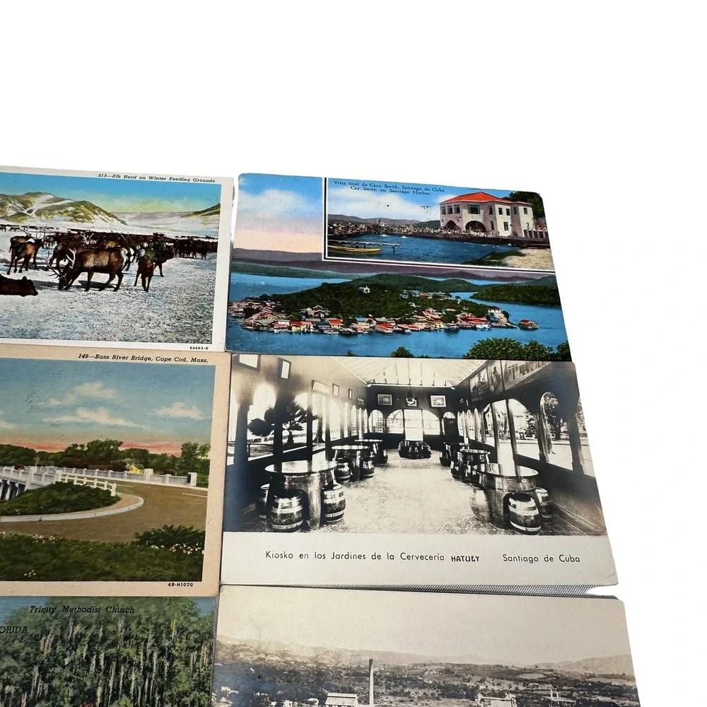 Vintage Postcard Lot 10 Chicago Florida Cape Cod Cuba Germany 1940s-60s Mixed